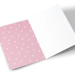 Card Factory Personalised Lindsay Loves To Draw Card - Welcome To The World, Pink