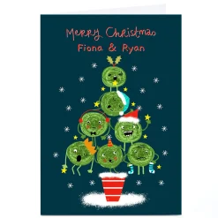 Card Factory Personalised Lindsay Loves To Draw Christmas Card - Sprout Tree