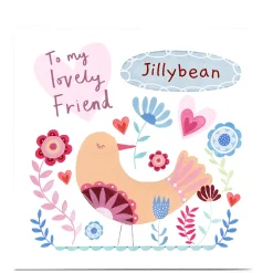 Card Factory Personalised Lindsay Loves To Draw Card - Lovely Friend