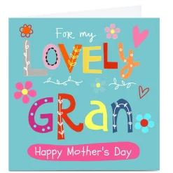 Clearance Personalised Lindsay Loves To Draw Card - Lovely Gran For Grandma|Premium Square