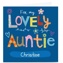 Best Personalised Lindsay Loves To Draw Card - Lovely Auntie For Auntie|Premium Square