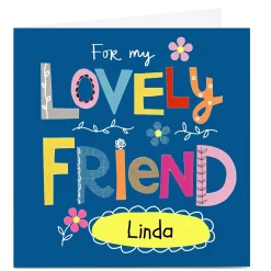 Card Factory Personalised Lindsay Loves To Draw Card - Lovely Friend