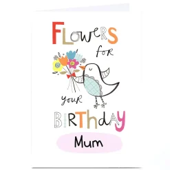 Outlet Personalised Lindsay Loves To Draw Birthday Card - Flowers For You For Mum|Mum