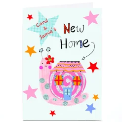 Card Factory Personalised Lindsay Loves To Draw New Home Card - Cute Snail