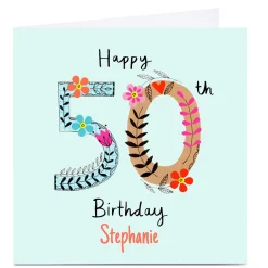 Card Factory Personalised Lindsay Loves To Draw 50th Birthday Card