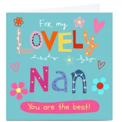 Best Personalised Lindsay Loves To Draw Card - Lovely Nan Premium Square|Birthday