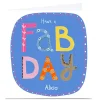 Card Factory Personalised Lindsay Loves To Draw Birthday Card - Have a Fab Day