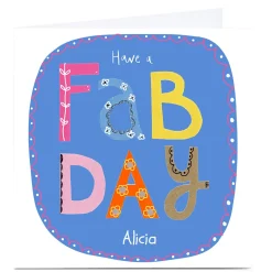 Card Factory Personalised Lindsay Loves To Draw Birthday Card - Have a Fab Day