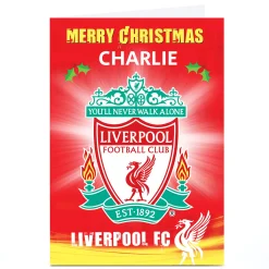 Sale Personalised Liverpool FC Christmas Card Christmas