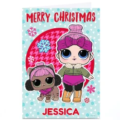 Card Factory Personalised L.O.L. Surprise! Christmas Card - Name