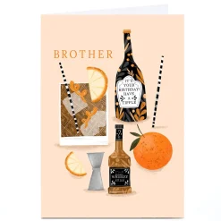 Personalised Lucy Hook Birthday Card - Have A Tipple For Brother|Birthday