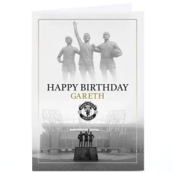 Kids Card Factory Personalised Manchester United Birthday Card - Statue