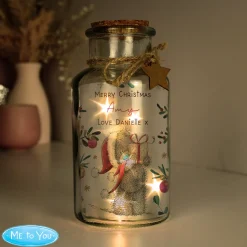 Card Factory Personalised Me To You Tatty Teddy Cosy Winter LED Jar