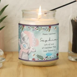 Card Factory Personalised Me To You Tatty Teddy Cosy Winter Large Candle Jar