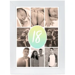 Outlet Personalised Milestone Age Photo Print - Pastel Gradient Collage, Editable Age 18Th Birthday|Personalised Canvas & Wall Art
