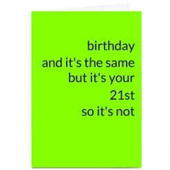 Clearance Personalised Milestone Birthday Card - The Same But It's Not For Grandson|21St Birthday