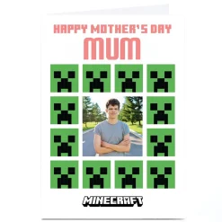 Online Personalised Minecraft Mother's Day Card - Minecraft Mum Photo