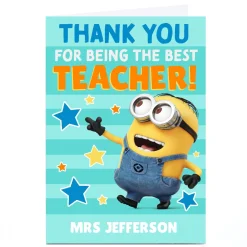Online Personalised Minions Card - Thank You For Being The Best Teacher! Thank You