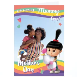 Discount Personalised Minions Mother's Day Card - Mummy from Little Girl Photo