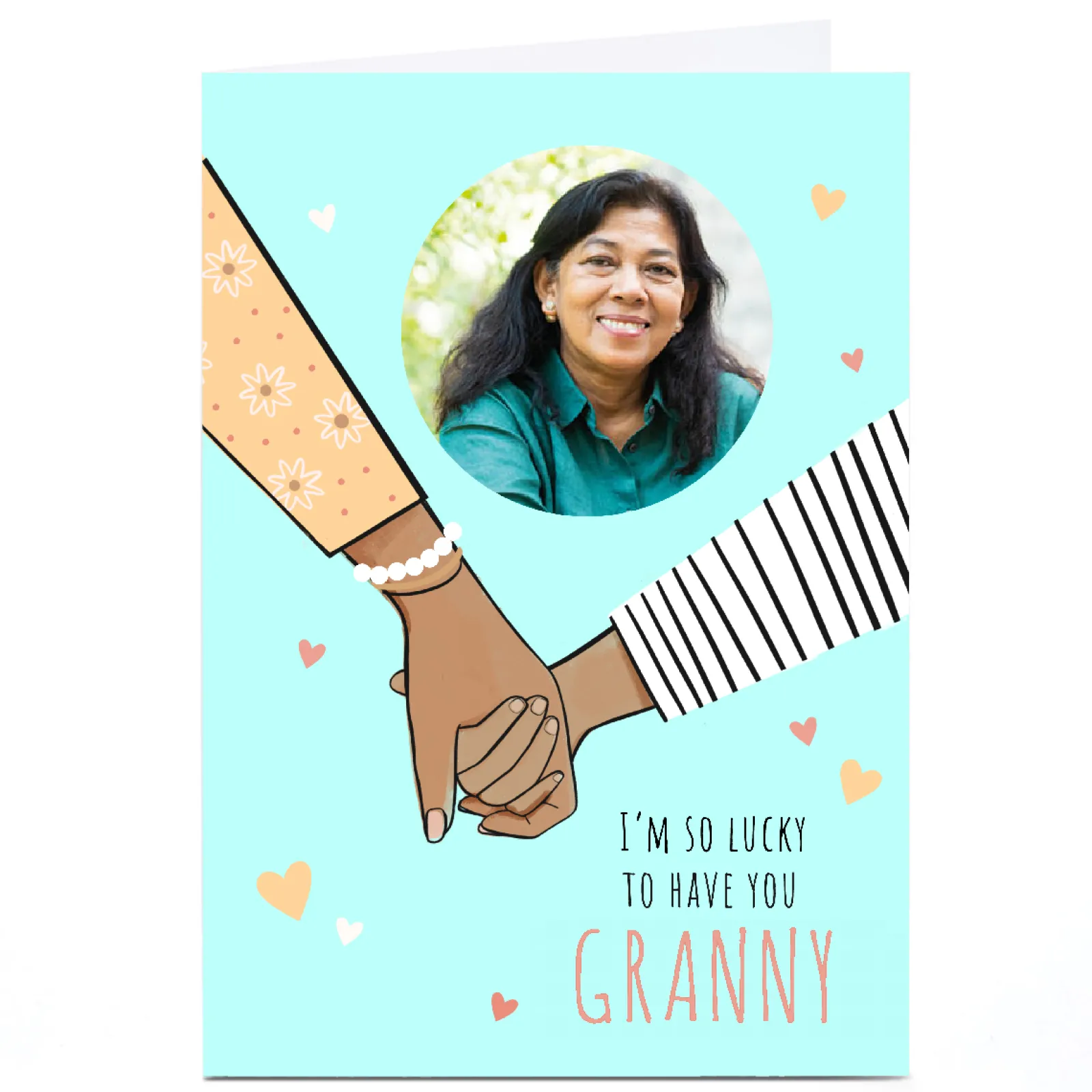 Card Factory Personalised Mother's Day Card - Holding Hands - Granny