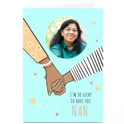 Card Factory Personalised Mother's Day Card - Holding Hands - Nan