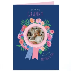 Card Factory Personalised Mother's Day Photo Card - Ribbon Granny