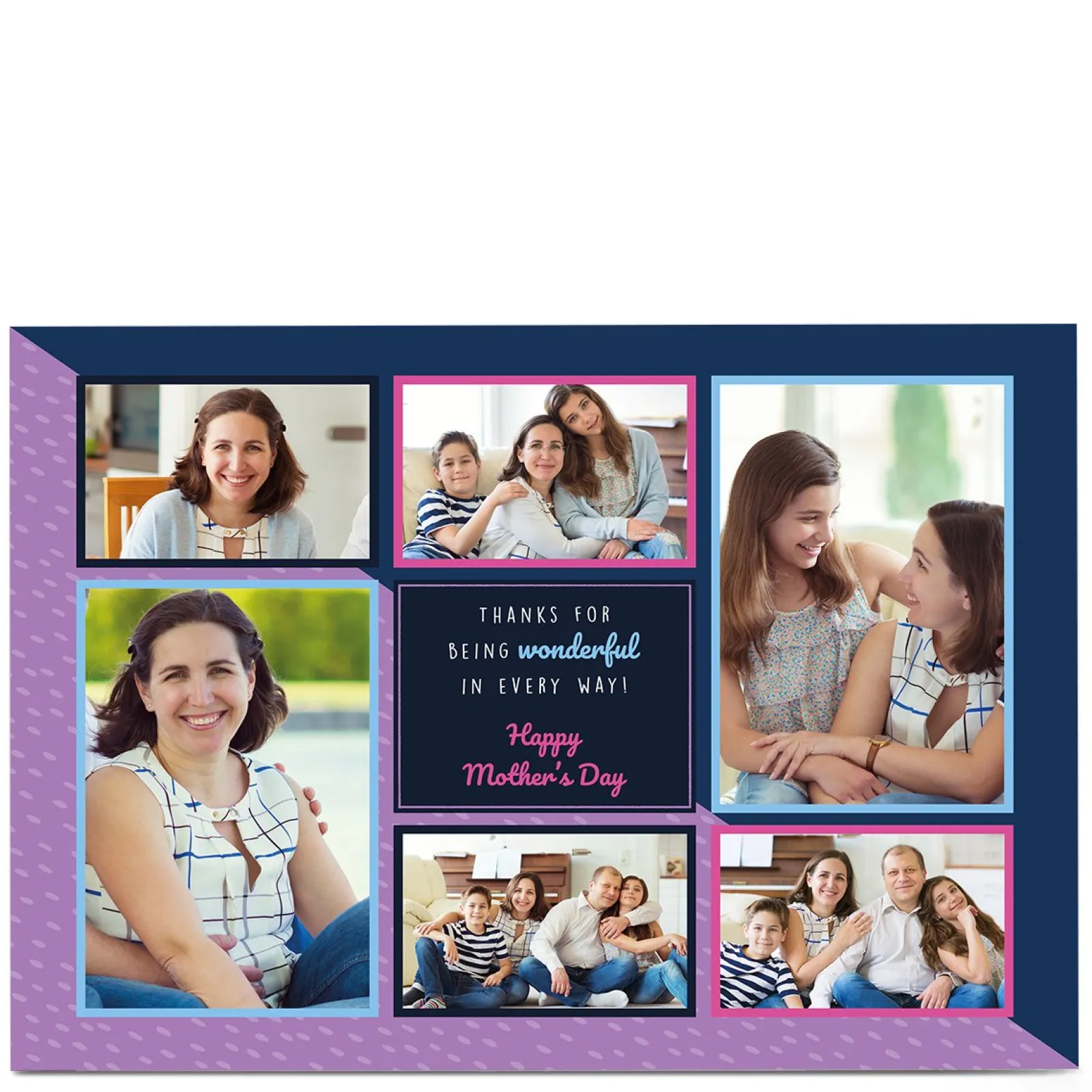 Card Factory Personalised Mother's Day Photo Card - Thanks for being Wonderful