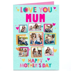 Card Factory Personalised Mother's Day Photo Card - Love You