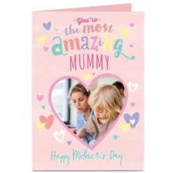 Card Factory Personalised Mother's Day Photo Card - You're the most Amazing