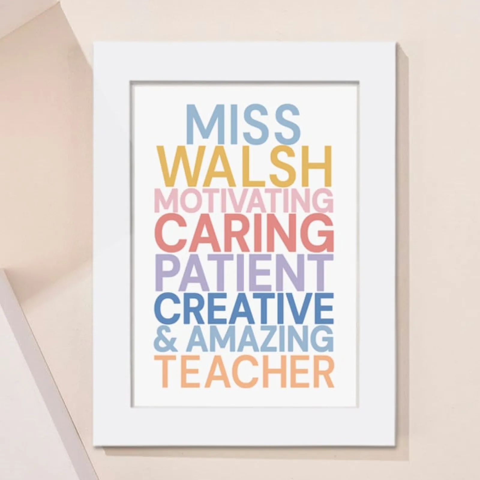 Card Factory Personalised Motivating Caring Portrait Print