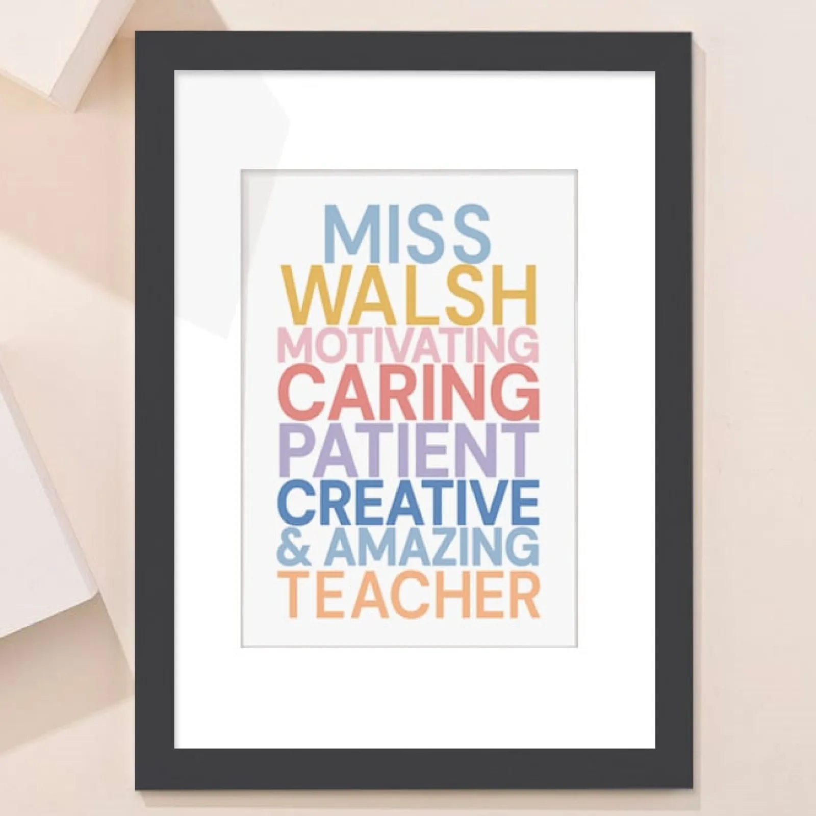 Card Factory Personalised Motivating Caring Portrait Print