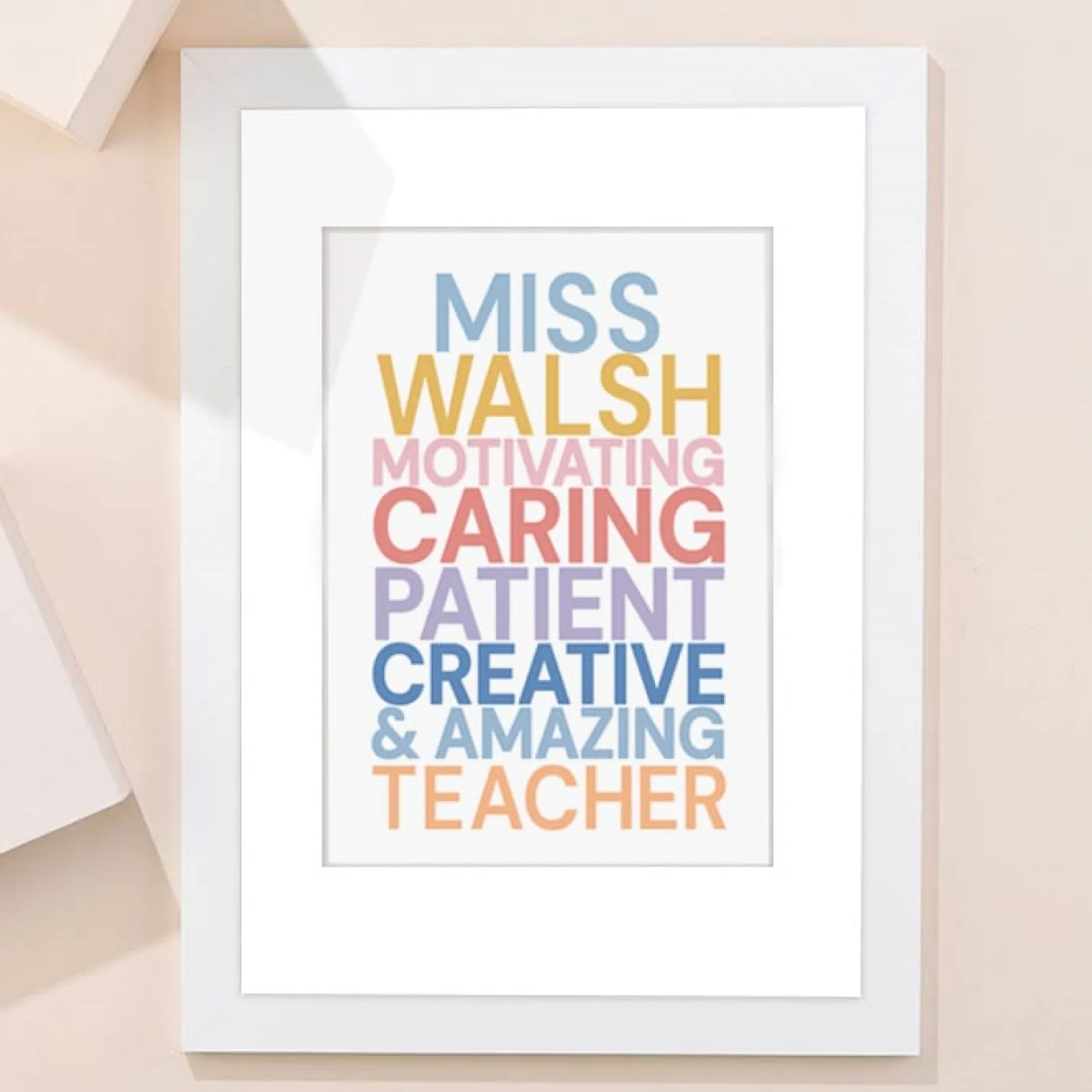Card Factory Personalised Motivating Caring Portrait Print