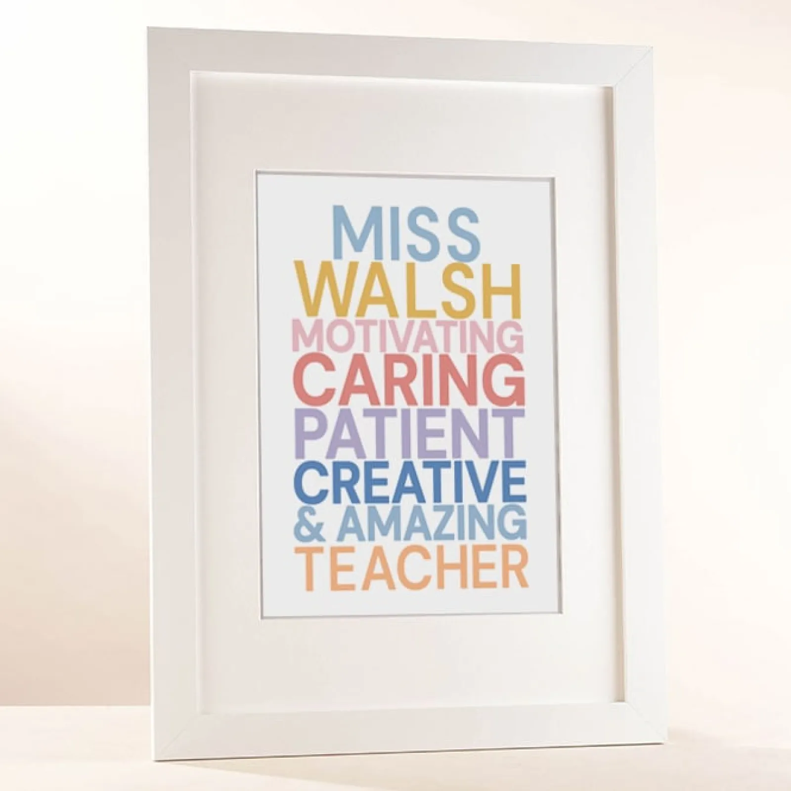 Card Factory Personalised Motivating Caring Portrait Print