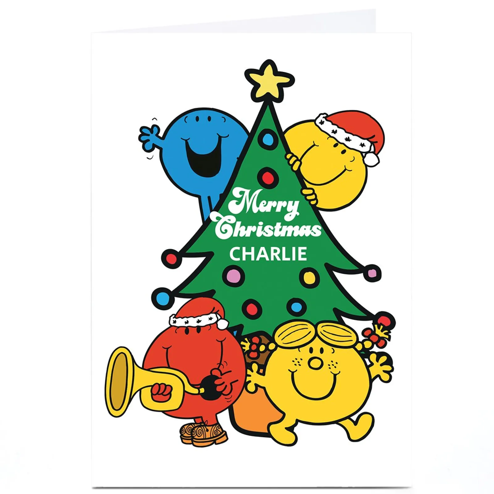 Sale Personalised Mr Men & Little Miss Christmas Card - Tree Tv & Film|Christmas