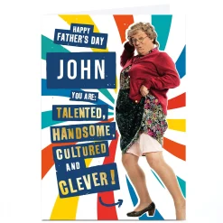Outlet Personalised Mrs Brown's Boys Father's Day Card - Talented, Handsome, Cultured & Clever Father's Day
