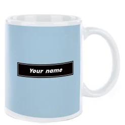 Card Factory Personalised Mug - Blue, Any Name