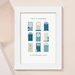 Best Personalised Names Front Doors Portrait Print Personalised Canvas & Wall Art|Photo Prints & Wall Art