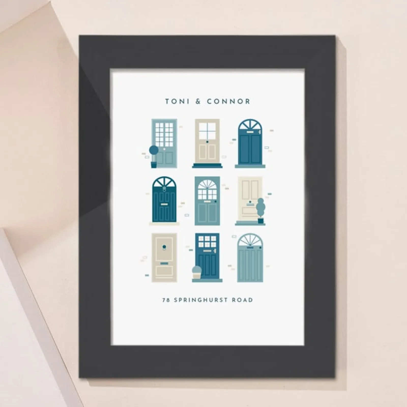 Best Personalised Names Front Doors Portrait Print Personalised Canvas & Wall Art|Photo Prints & Wall Art