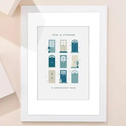 Best Personalised Names Front Doors Portrait Print Personalised Canvas & Wall Art|Photo Prints & Wall Art