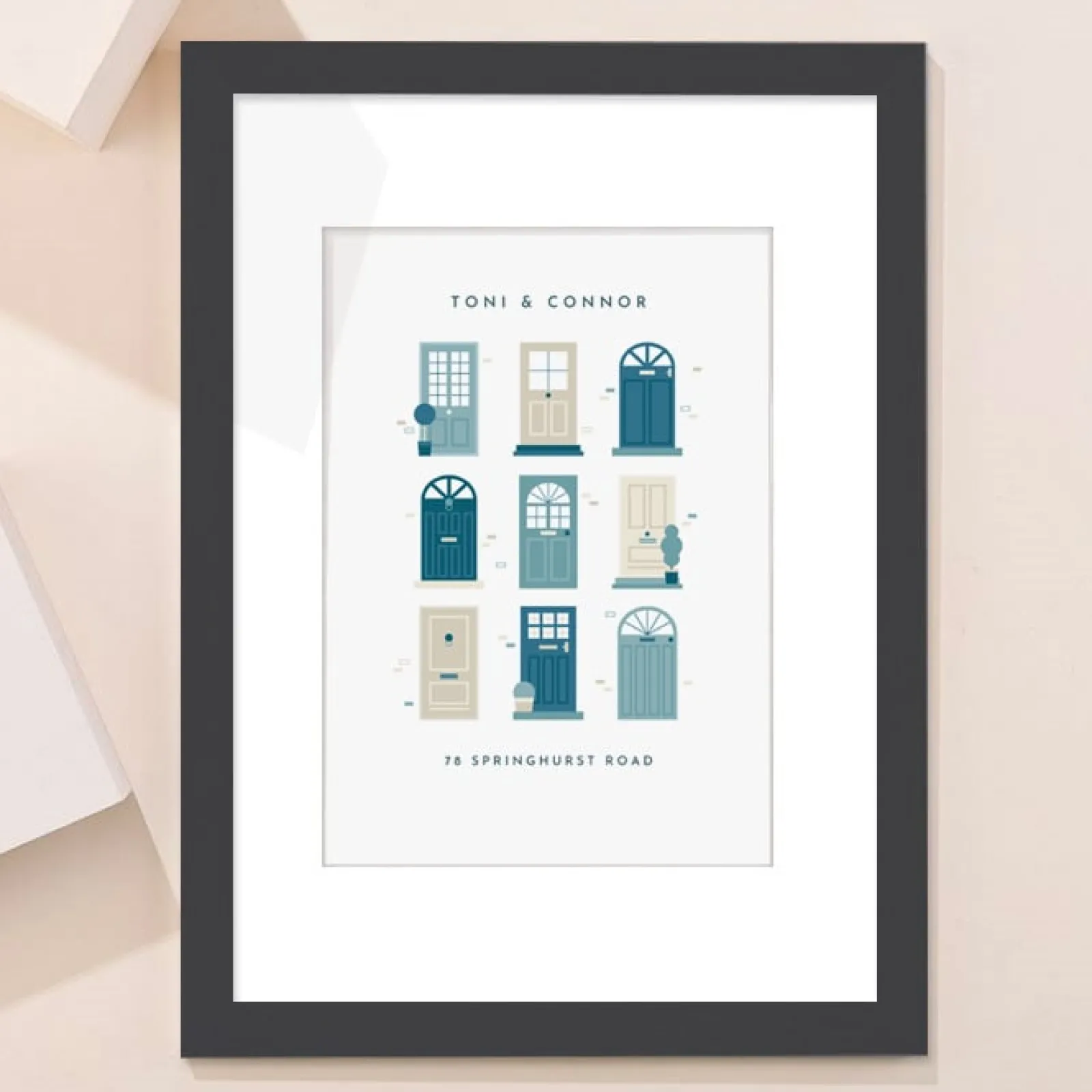 Best Personalised Names Front Doors Portrait Print Personalised Canvas & Wall Art|Photo Prints & Wall Art