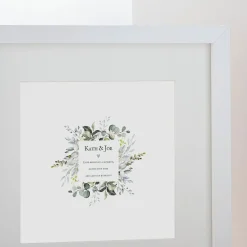 Card Factory Personalised Names Love Begins in a Moment Square Print