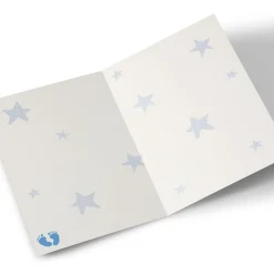 Card Factory Personalised New Baby Card - Blue Baby Grow