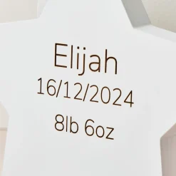 Outlet Personalised New Born Wooden Star Decoration New Baby Gifts|Gifts For Babies
