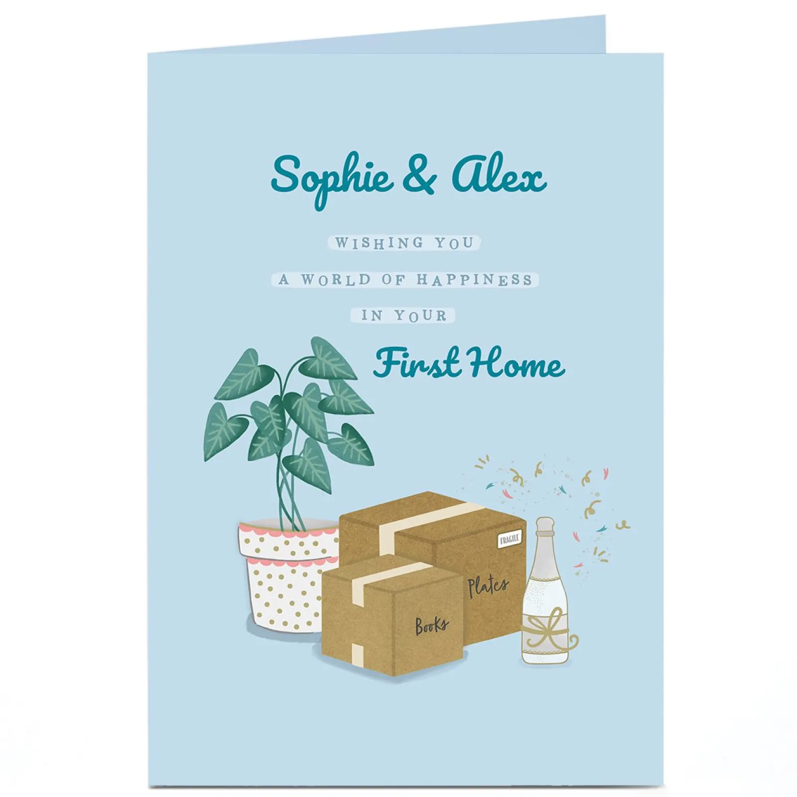 Card Factory Personalised New Home Card - First Home