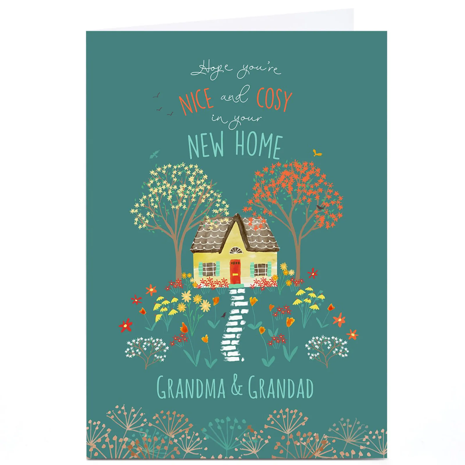 Card Factory Personalised New Home Card - Nice & Cosy