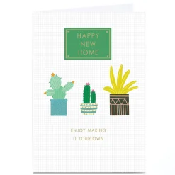 Best Personalised New Home Card - House Plants New Home