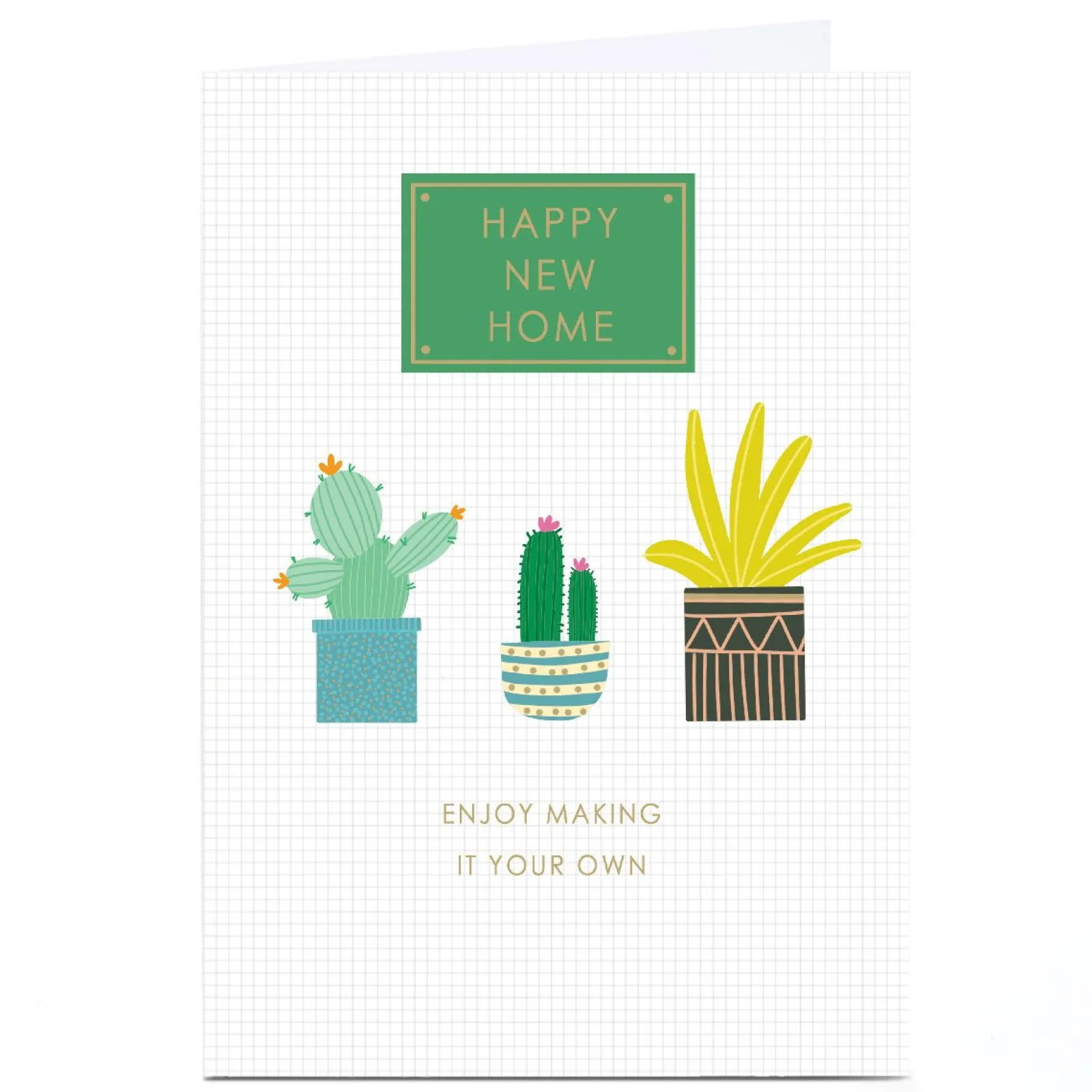 Best Personalised New Home Card - House Plants New Home