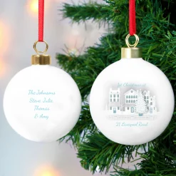 Discount Personalised New Home Ceramic Christmas Bauble New Home Gifts|Christmas Gifts
