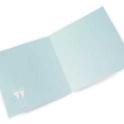 Best Personalised New Year Card - Champagne Flutes Christmas