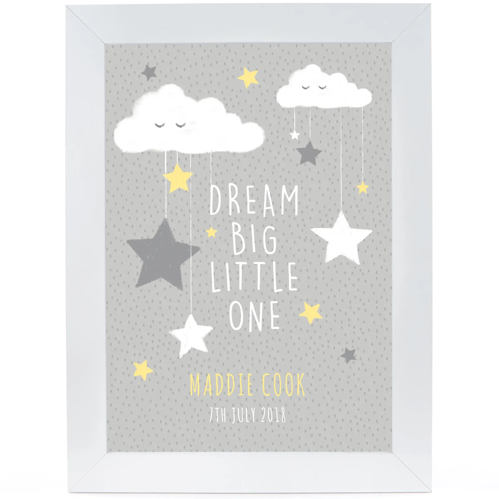 Clearance Personalised Night Sky Print - Dream Big Little One 1St Birthday|Personalised Canvas & Wall Art